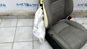 Пассажирское сидение Honda Accord 18-22 без airbag, механич, кожа серая, подогрев, стрельнувшее, потерто, под химчистку