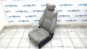 Водительское сидение Honda Accord 18-22 без airbag, электро, подогрев, кожа серая, потерто, примято, под химчистку