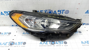 Фара передняя правая в сборе Ford Fusion mk5 17-20 галоген, с DRL, песок, царапины