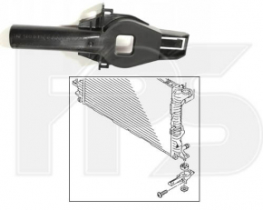 Suport radiator inferior stânga Audi A4 B8 08-16 2.0T nou, neoriginal.