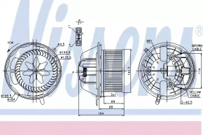 Motorul ventilatorului de încălzire pentru BMW 335i e92 07-13, nou, neoriginal.