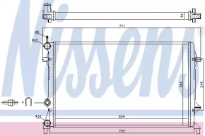 Radiator de răcire apă VW Passat b7 12-15 SUA 2.5 nou neoriginal.