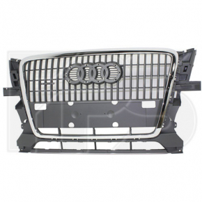 Grila radiatorului Audi Q5 8R 09-12 facelift Negru cu ornamente cromate, nou, neoriginal.