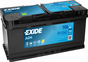 Baterie auto 12V BMW 5 G30 17-23 Principală 106Ah 950A Euro AGM +- Reversă nouă neoriginală EXIDE