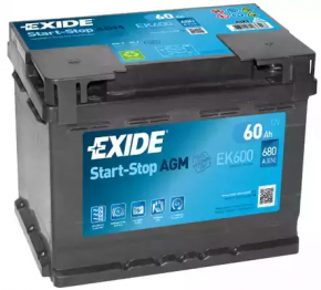 Baterie auto 12V BMW 7 G11 G12 16-22 Principală 60Ah 680A Euro AGM +- Revers nou neoriginal EXIDE