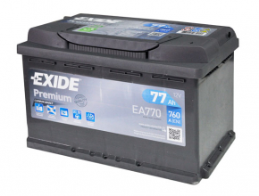 Baterie auto 12V CADILLAC CTS 14- Start-Stop 77Ah 780A Euro +- Revers nou neoriginal EXIDE