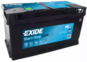 Baterie auto 12V CHEVROLET EQUINOX 10-17 Start-Stop 95Ah 850A Euro AGM +-Inversă nouă neoriginală EXIDE