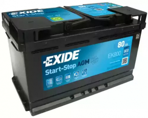 Baterie auto 12V FORD EDGE MK2 15- 15-17 Start-Stop 80Ah 730A Euro AGM +-Inversă nouă neoriginală EXIDE