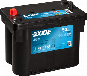 Baterie auto 12V FORD ESCAPE MK4 20- Hibrid 50Ah 800A Euro AGM +- Inversă nouă neoriginală EXIDE