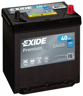 Baterie auto 12V TOYOTA PRIUS 2004-2009 40Ah 350A Asia +- Revers nou neoriginal EXIDE