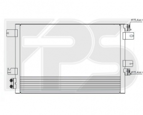 Radiatorul condensatorului de aer condiționat pentru Jeep Patriot 11-17, 674X424X16, nou, neoriginal.