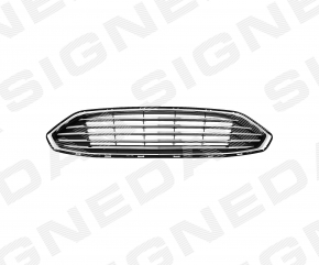 Решетка радиатора grill в сборе с обрамлением Ford Fusion mk5 17-18 хром новый неоригинал SIGNEDA