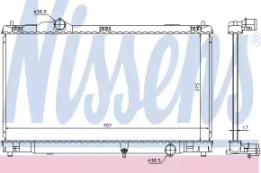 Radiator de răcire apă Lexus IS250 IS350 06-13 nou aftermarket NISSENS