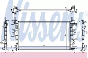 Радиатор охлаждения вода Ford Focus mk3 11-18 2.0 NISSENS