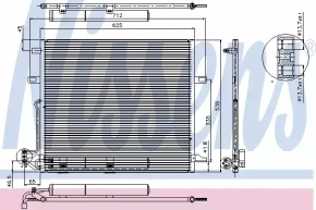 Radiatorul condensatorului de aer condiționat Mercedes X164 GL W164 ML W251 R nou aftermarket NISSENS