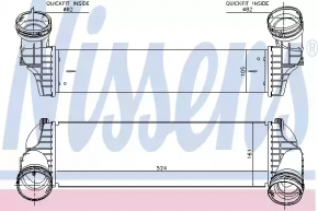 Интеркулер BMW X5 F15 14-18 N55, N20 NISSENS