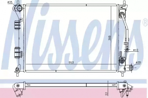 Radiator de răcire apă Kia Forte 4d 14-16 pre-facelift automat nou aftermarket NISSENS