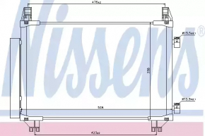 Радиатор кондиционера конденсер Toyota Camry v40 2.4, 3.5 новый неоригинал NISSENS
