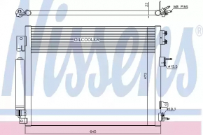 Radiatorul de aer condiționat condensator Chrysler 300 11- nou aftermarket NISSENS