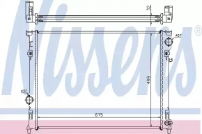 Radiator de răcire apă Chrysler 300 11- nou aftermarket NISSENS