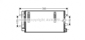 Radiatorul condensatorului de aer condiționat Audi A4 B8 08-12, 2.0T, post-restilizare, nou, neoriginal, AVA.