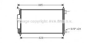 Radiatorul condensatorului de aer condiționat Nissan Versa 1.8 10-12 nou neoriginal AVA