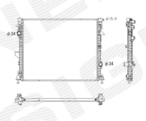 Radiator de răcire apă Ford Edge 15-18 3.5 fără opțiune de răcire suplimentară, nou, neoriginal, SIGNEDA