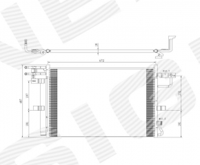 Radiatorul condensatorului de aer condiționat Ford Explorer 11-19 3.5 nou neoriginal SIGNEDA