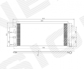 Radiatorul condensatorului de aer condiționat Lincoln MKZ 13-20 nou aftermarket SIGNEDA