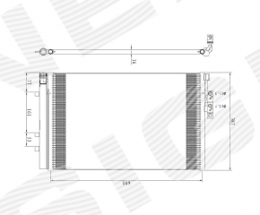 Radiatorul de aer condiționat al condensatorului BMW X3 F25 11-17 nou aftermarket SIGNEDA