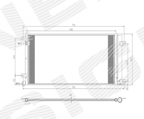 Radiatorul condensatorului de aer condiționat Honda Civic X FC 16-21 1.5T nou, neoriginal, SIGNEDA