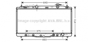 Radiator de răcire apă Toyota Avalon 05-12 nou neoriginal AVA