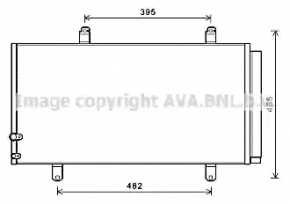 Radiatorul condensatorului de aer condiționat pentru Lexus ES350 07-12, nou, neoriginal, AVA.