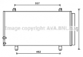 Radiatorul de aer condiționat al condensatorului Lexus ES350 13-18 nou aftermarket AVA