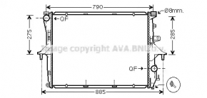 Radiator de răcire apă Audi Q7 4L 10-15 nou neoriginal AVA