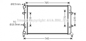 Radiator de răcire apă VW Beetle 12-19 2.5 nou neoriginal AVA