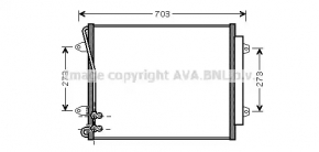 Radiatorul de aer condiționat al condensatorului VW Passat b7 12-15 SUA nou aftermarket AVA