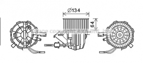 Motorul ventilatorului de încălzire Audi A4 B8 08-12, nou, neoriginal, AVA.