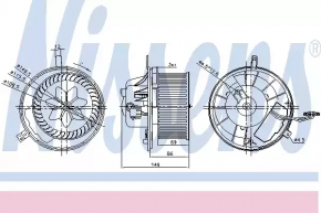 Motorul ventilatorului de încălzire VW Jetta 11-18 SUA nou aftermarket NISSENS