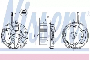 Motorul ventilatorului de încălzire VW Jetta 19- nou, neoriginal NISSENS