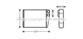 Radiatorul încălzitorului pentru Mercedes W164 ML X164 GL W251 R, nou, neoriginal, AVA.