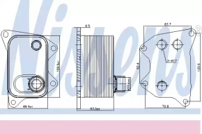 Radiator de ulei pentru motorul VW Golf 15- 1.8T nou, neoriginal NISSENS