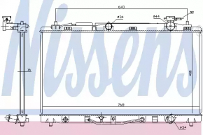 Radiator de răcire apă Lexus ES350 07-12 nou aftermarket NISSENS