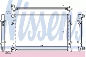 Radiator de răcire apă VW Passat b7 12-15 USA 3.6 nou aftermarket NISSENS