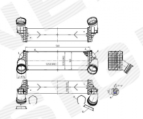 Интеркулер BMW X5 E70 07-13 3.0 SIGNEDA