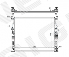 Радиатор охлаждения вода Mercedes W164 ML X164 GL W251 R M272 M273 новый неоригинал SIGNEDA