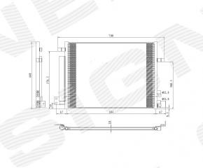 Radiatorul condensatorului de aer condiționat Chevrolet Camaro 16- 2.0 3.6