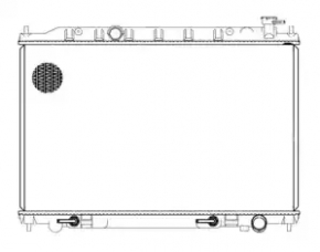 Радиатор охлаждения вода Nissan Murano z50 03-08 новый неоригинал LUZAR