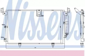 Радиатор кондиционера конденсер Lexus RX300 98-03 новый неоригинал NISSENS