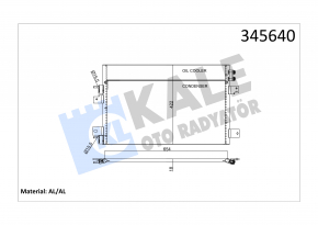 Радиатор кондиционера конденсер Chrysler 200 11-14 2.4 новый неоригинал KALE OTO RADYATOR